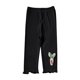 thumbnail image 1 of Odeerbi 1-7 Años Niñas Mallas de Punto de Canalé Con Ribete de Lechuga Mallas Elásticas Capris Pantalones de Verano Casual Cintura Elástica Pantimedias Recortadas, 1 of 6