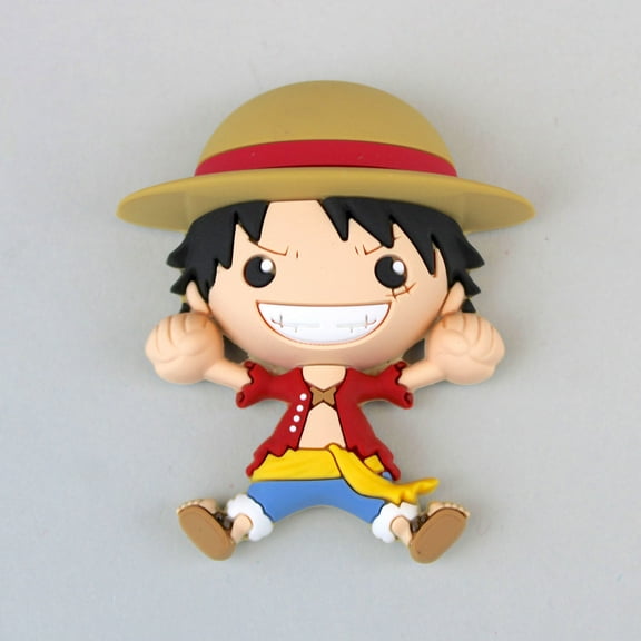 One Piece Monkey D. Luffy Jumping 3D Foam Magnet