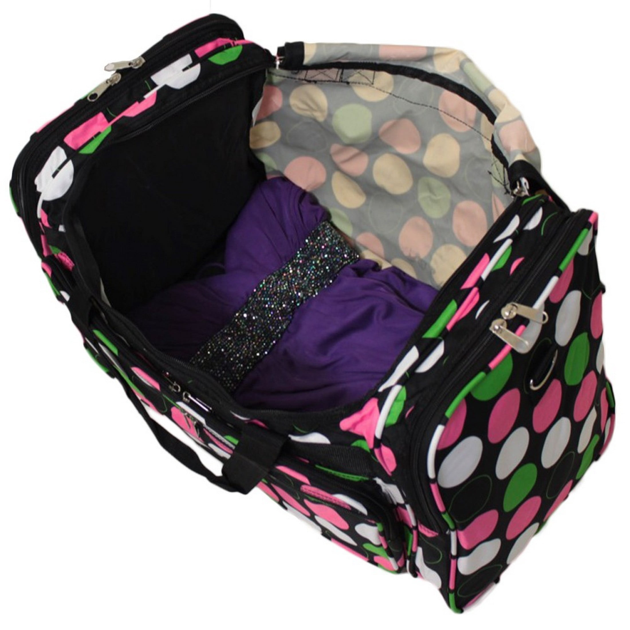 CalBags Fashion Prints 19-inch Duffel Bag, Multi Dot