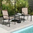thumbnail image 2 of Gymax Outdoor Dining Chairs Set of 2 w/ Breathable Fabric Armrests High Back, 2 of 9