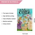 thumbnail image 2 of Happy Easter Garden Flag 12.5 x 18 Inch Bunny Eggs Decorative Double Sided Burlap Flag for Spring Easter Farmhouse Yard Decoration, 2 of 6