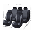 thumbnail image 3 of Funda Universal Para Asiento De Automóvil 11 pz Malubero Gris Negro, 3 of 3