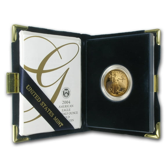 2004-W 1/2 oz Proof American Gold Eagle (w/Box & COA)