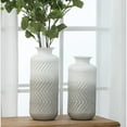 thumbnail image 2 of LuxenHome Set of 2 Gray and White Metal Bottle Vases, 2 of 10