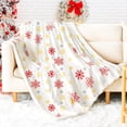 thumbnail image 2 of Christmas Throw Blanket, Fuzzy Fluffy Soft Cozy Blanket, Fleece Flannel Plush Microfiber Blanket for Couch Bed Sofa (50" X 60",White Snowflake), 2 of 7