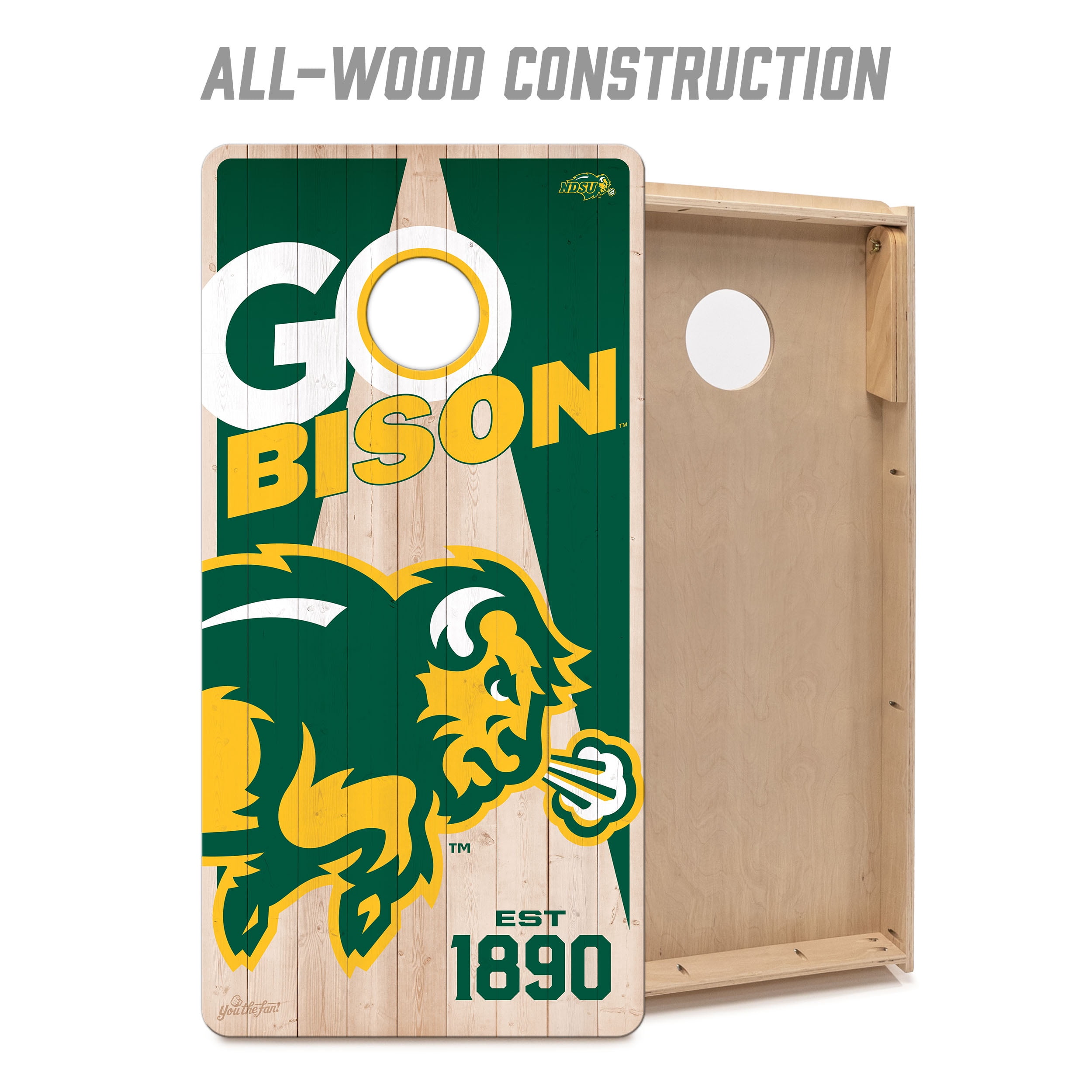 YouTheFan NCAA North Dakota State Bison 2' x 4' Cornhole Game No Bags