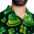 thumbnail image 5 of Saint Patrick's Day Men's Casual Spread Collar Hawaiian Short Sleeve Button Down Summer Beach Tops, 5 of 6
