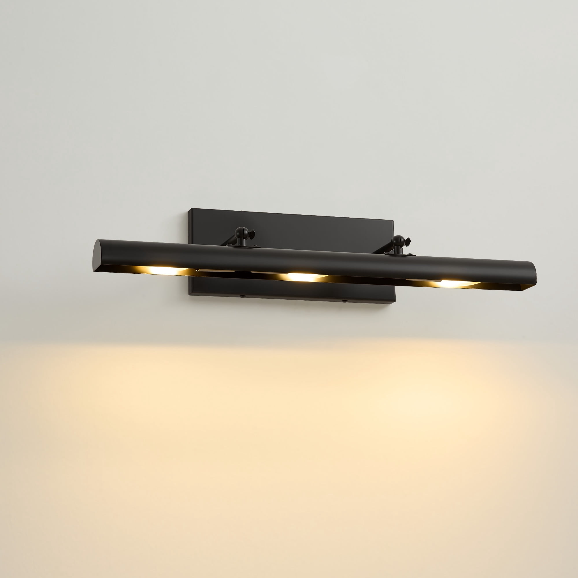 Deyidn Modern 3-Light Black Wall Sconce, 24-Inch Hardwired Bathroom Vanity Lighting Fixture for Bedroom