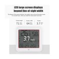thumbnail image 3 of Sensor de temperatura y humedad para hogar inteligente con wifi Sensor de alarma de temperatura interior Smart Life con reloj F blanco, 3 of 5