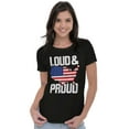 thumbnail image 5 of Loud Proud American State Flag Map Womens Slim Fit Graphic Tee Brisco Brands M, 5 of 6