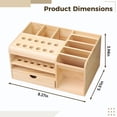 thumbnail image 4 of Wooden Screwdriver Organizer, Tools Storage Organizer, Wood Organizer Box with Drawers, Multi-layer Storage, Perfect for Desktop Clutter Control and Tool Management, 4 of 5