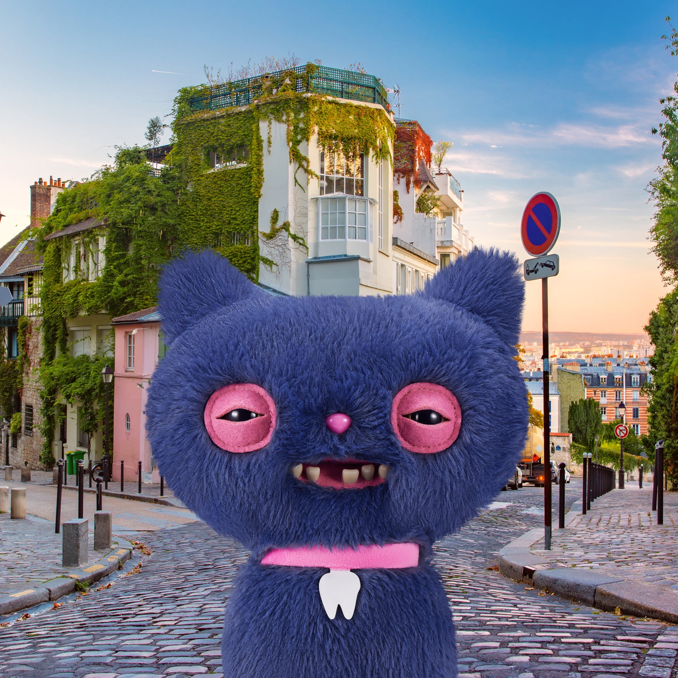 Fuggler Alley Cats 9 inch (Cheezee), Funny Ugly Monster Stuffed Animal Toy by ZURU