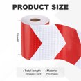 thumbnail image 2 of Uxcell Reflective Tape, Self-Adhesive Trailer Reflector Tape Waterproof Warning Sticker Red-white 6 Inch x 82 Feet, 2 of 6