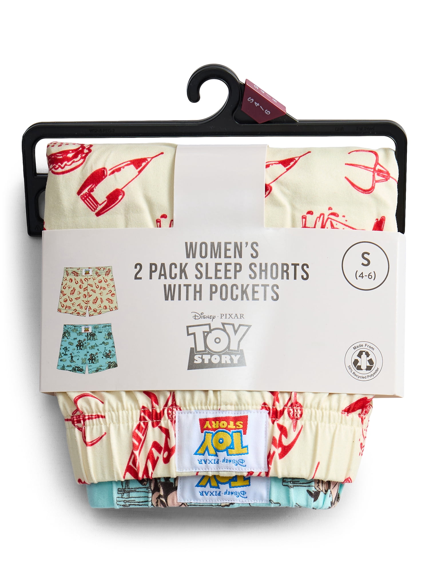 Toy Story Women's Jersey Knit Sleep Shorts, 2-Pack, Sizes XS-3X