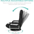 thumbnail image 3 of RTYJGD Swivel Gaming Chair 360 Degree Multipurpose Floor Chair Rocker for TV, Reading, Playing Video Games w/Lumbar Support, Armrest Handles, Adjustable Backrest - Black/White, 3 of 7