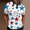 thumbnail image 2 of TOWED22 Tshirts Shirts for Men,Men's Polo Shirts Short Sleeve Fashion Summer T Shirts 4th of July Print Hawaiian Shirt(White,XL), 2 of 5