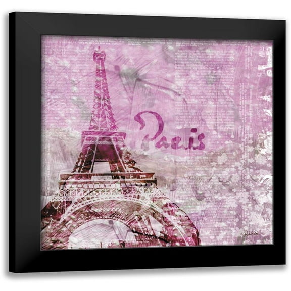 Roberto, LuAnn 12x12 Black Modern Framed Museum Art Print Titled - Lavender Paris