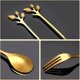 thumbnail image 3 of 12 piezas de cucharas de azúcar para té, cuchara para té y café de postre de acero inoxidable, tenedor de té de acero inoxidable, tenedores de postre para aperitivos, 3 of 5