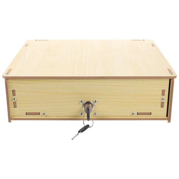 Bandeja para cajón de efectivo Bandeja de inserción para caja registradora Organizador de dinero de madera multifuncional para cajón de efectivo