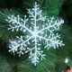 thumbnail image 2 of 30 Uds decoración de copos de nieve adornos de copos de nieve blancos de plástico para decoración de fiesta de carnavales de árboles de Navidad, 2 of 3