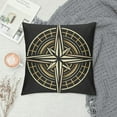 thumbnail image 2 of Shangniulu Compass Rose Farmhouse Pillow Cover Home Decor Short Plush Throw Pillow Case Cushion Cover for Sofa Couch, 2 of 5