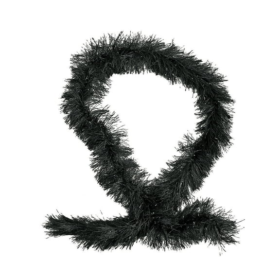 Polyester Fringe Boa Black - Party Wear - 12 Pieces