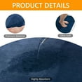 thumbnail image 2 of Tripumer 3 Pcs Navy Blue Memory Foam Bath Mat Set Bathroom Rugs Set U Shape Toilet Mats for Toilet Shower Sink, 2 of 6