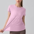 thumbnail image 6 of biudgviw Open Back Workout Tops for Women Casual Short Sleeve Crewneck Slim Yoga Shirt Quick Dry Athletic Running Tees, 6 of 7