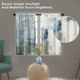 thumbnail image 6 of Farmhouse Kitchen Curtains Blue and Grey Abstract Window Curtains Short Tier Curtains Over Sink, Modern Art Painting Decor Rod Pocket Window Drapes Set of 2 (26x36 Inch), 6 of 6