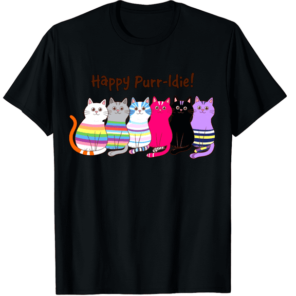 Happy Pride Month Rainbow Cats Pride LGBTQ Unisex T-Shirt