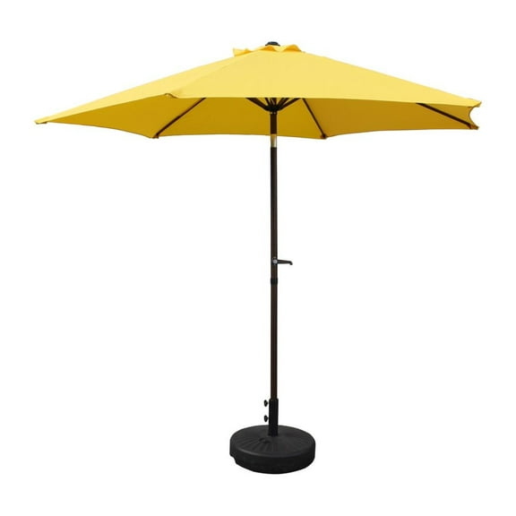 International Caravan St. Kitts Aluminum 9-foot Patio Umbrella, Yellow