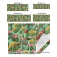 thumbnail image 3 of Kitchen Cafe Valance Curtain for Small Windows,Watercolor Tropical Garden Green Cactus Rod Pocket Valances Succulent Plants with Flower Window Treatment Panel for Living Room/Bedroom/Bathroom,42x18in, 3 of 9