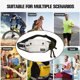 thumbnail image 4 of Riñonera deportiva informal de moda, ligera, ajustable para ir de compras, para ocio o para correr, color blanco, 4 of 6