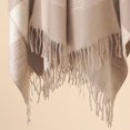 thumbnail image 3 of Xfvqtps Women Cape Tassels Plaid Printing Classical Wool Thickened Warm Loose Windproof Coldproof Warm Winter Cardigan Shawl Wraps Coffee, 3 of 6