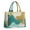 Teal And Gold, variant on Large Capacity Tote Bag,White Marble Rose Gold Line Pattern Handbag Fashion Luxury Tote Bag,15.7"x13"x 5.1" Inches,Laptop Compatible