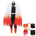 thumbnail image 1 of Anime Demon Slayer Kimetsu No Yaiba Rengoku Kyoujurou Cosplay Costume Women Kimono Uniform Halloween Christmas Party Clothes zhangyuxiang LED, 1 of 2