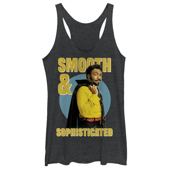 Women's Solo: A Star Wars Story Sophisticated Lando Racerback Tank Top Black Heather X Large