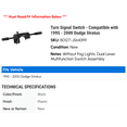 thumbnail image 2 of Turn Signal Switch - Compatible with 1995 - 2000 Dodge Stratus 1996 1997 1998 1999, 2 of 2