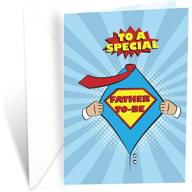 baomifa-Father's Day Card For Father To Be, Expecting Dad, Expectant Fathers, Dad To Be, Made in America, Eco-Friendly, Thick Card Stock with Premium Envelope, Packaged in Protective Mailer