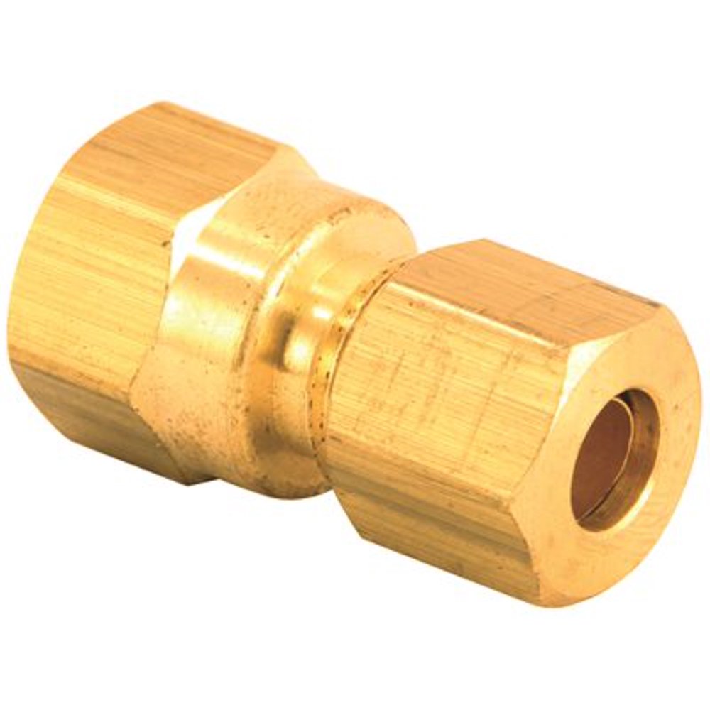 BRASS COMPRESSION FEMALE ADAPTER, 1/4 IN. X 1/4 IN., LEAD FREE per 19