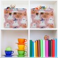thumbnail image 6 of Yayeee Canvas Storage Basket with Handles for Shelves Fabric Bins Closet Organizer, Cartoon Halloween Ghosts, 6 of 8