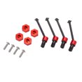 thumbnail image 1 of Conjunto de eje de transmisión de metal, cubos de rueda hexagonales, combinador CVD para coche Traxxas LaTrax Teton 1/18 RC, Rojo, 1 of 10