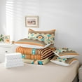thumbnail image 6 of Manfei Retro Aztec Geometric 7-Piece Bedding Comforter Set,Vintage Boho Geometric King Bedding Sets,Orange Cyan Brown Bed Sheets For Men Women,Breathable Home Decor, 6 of 8