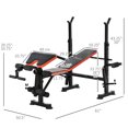 thumbnail image 3 of Soozier Adjustable Weight Bench with Leg Developer Barbell Rack for Weight Lifting and Strength Training Multifunctional Workout Station for Home Gym Fitness, 3 of 9