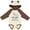 Natural & Brown w Ears, variant on Inktastic My Yaya Loves Me to the Moon and Back Elephant Family Boys or Girls Long Sleeve Baby Bodysuit