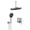 Brushed Nickel, variant on GT Bathroom Shower Faucet Set, Rainfall Bathroom Shower Head with 5-Inch Round Handheld Head, Wall Mounted Bath Fixtures with Brass Valve and Trim Kit, Chrome