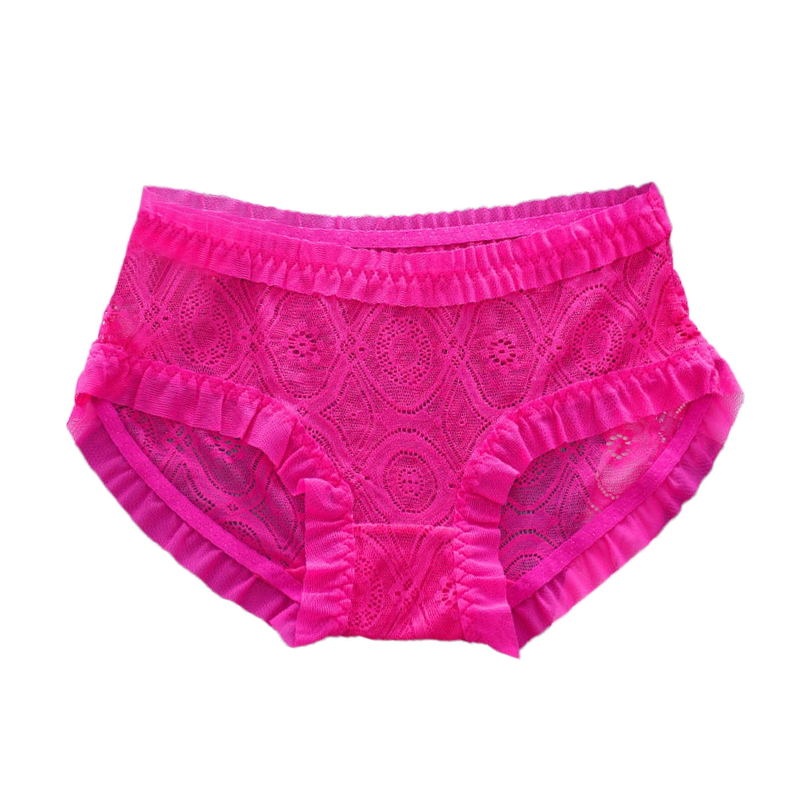 JDEFEG Scrunch Panties for Women Womens High Waisted Panties Smoothing  Panty High Cut Brief Underwear for Women Comfortable Underpants Bikini  Panties for Women Pack Size 7 Lace Pink One Size 