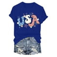 thumbnail image 6 of TOWED22 USA Shirts for Women 4th of July Shirt Women Cute Patriotic Print Tshirt America Tee Tops(Blue,L), 6 of 6