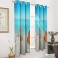 thumbnail image 3 of Beach Starfish Shells Study Room Living Kitchen Bedroom For Blackout Curtain Printed 2 Panels, 3 of 6