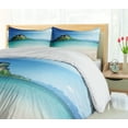 thumbnail image 5 of Ambesonne Beach Duvet Cover Sets, Tropic Island Scenery, 2-Queen, Blue Cream Green, 5 of 7